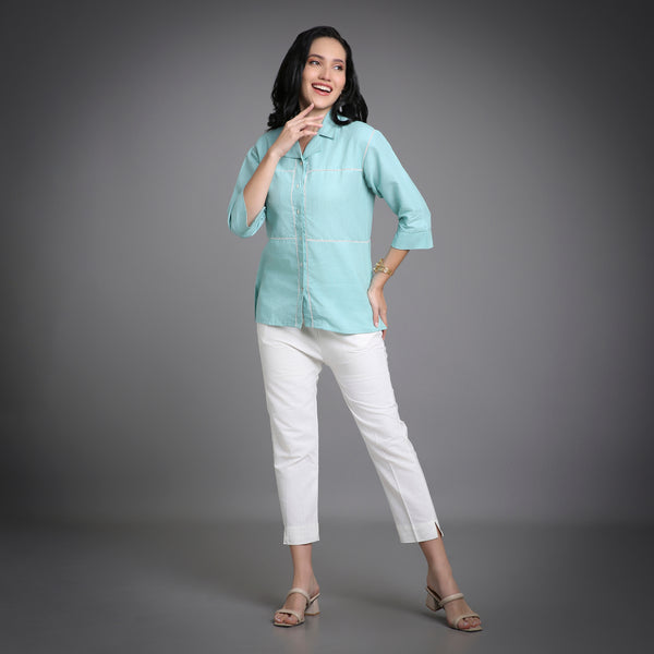 ANIKA | Women Shirt with lace trimmings