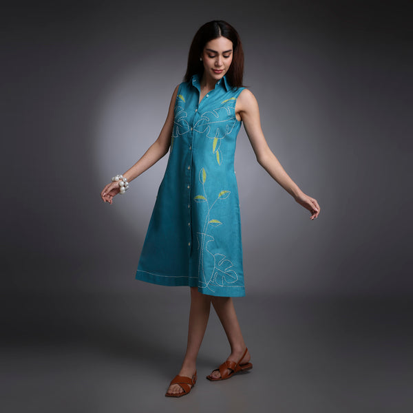 Vinea | Single Piece Dress | Hand Thread-work
