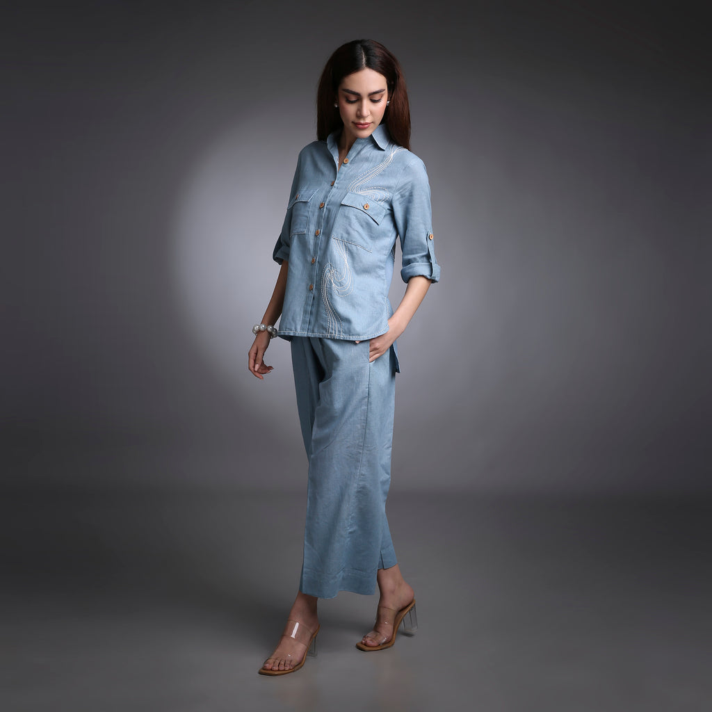 Zenith |Women Co-ord Set | Hand Thread-work