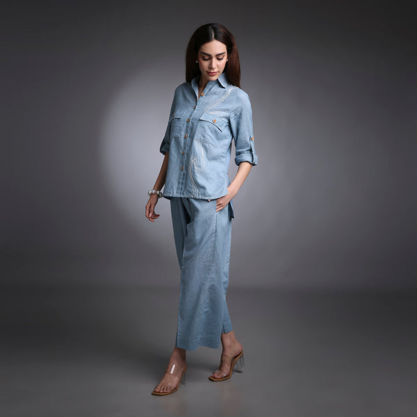 ZENITH |Women Co-ord Set | Hand Embroidery |Hand Painting