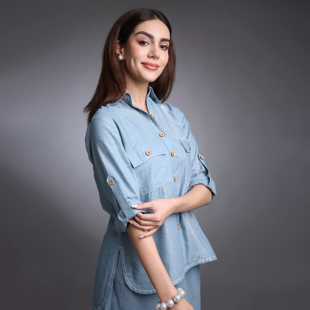 Zenith |Women Co-ord Set | Hand Thread-work
