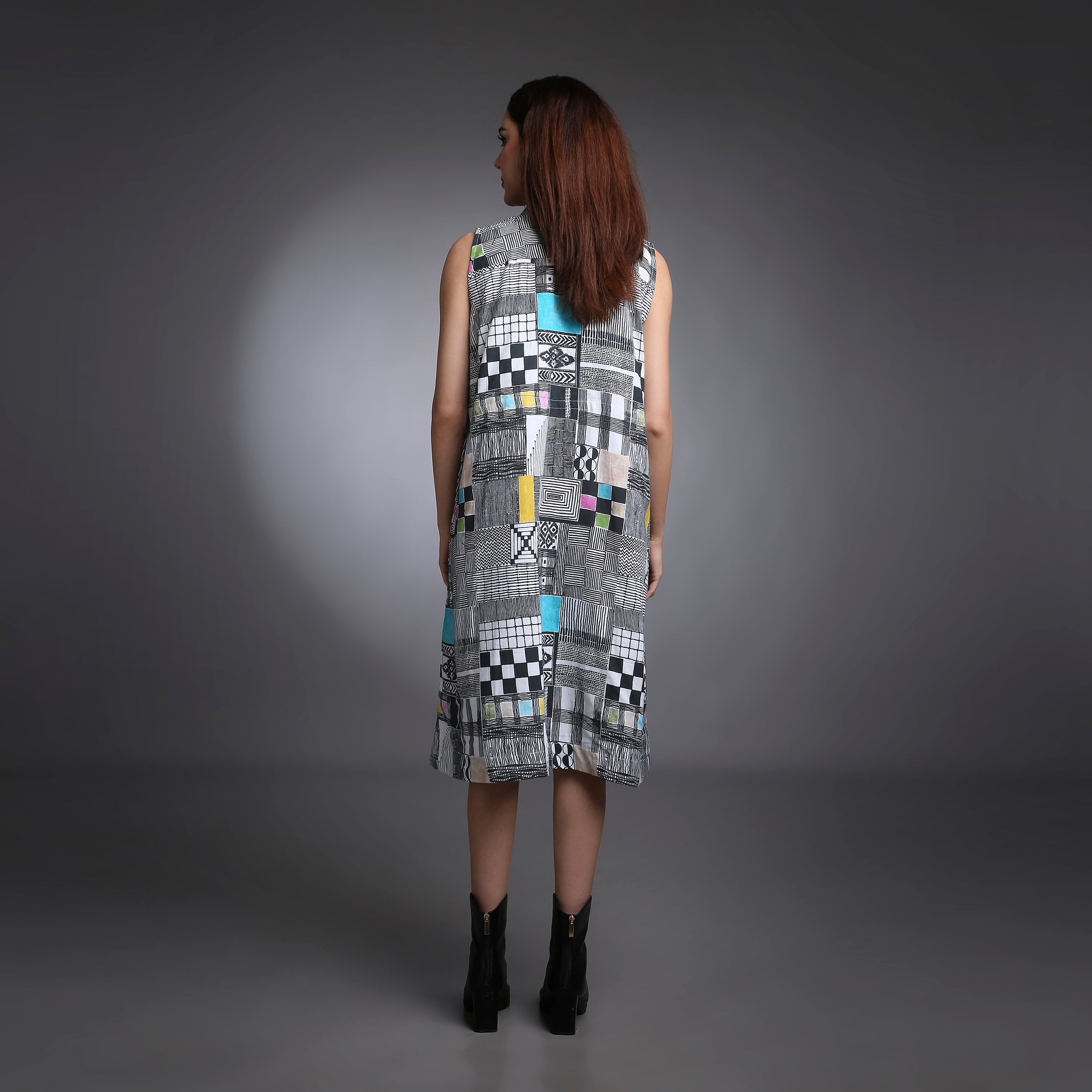 URBAN MUSE |Midi Dress |Digital Printed