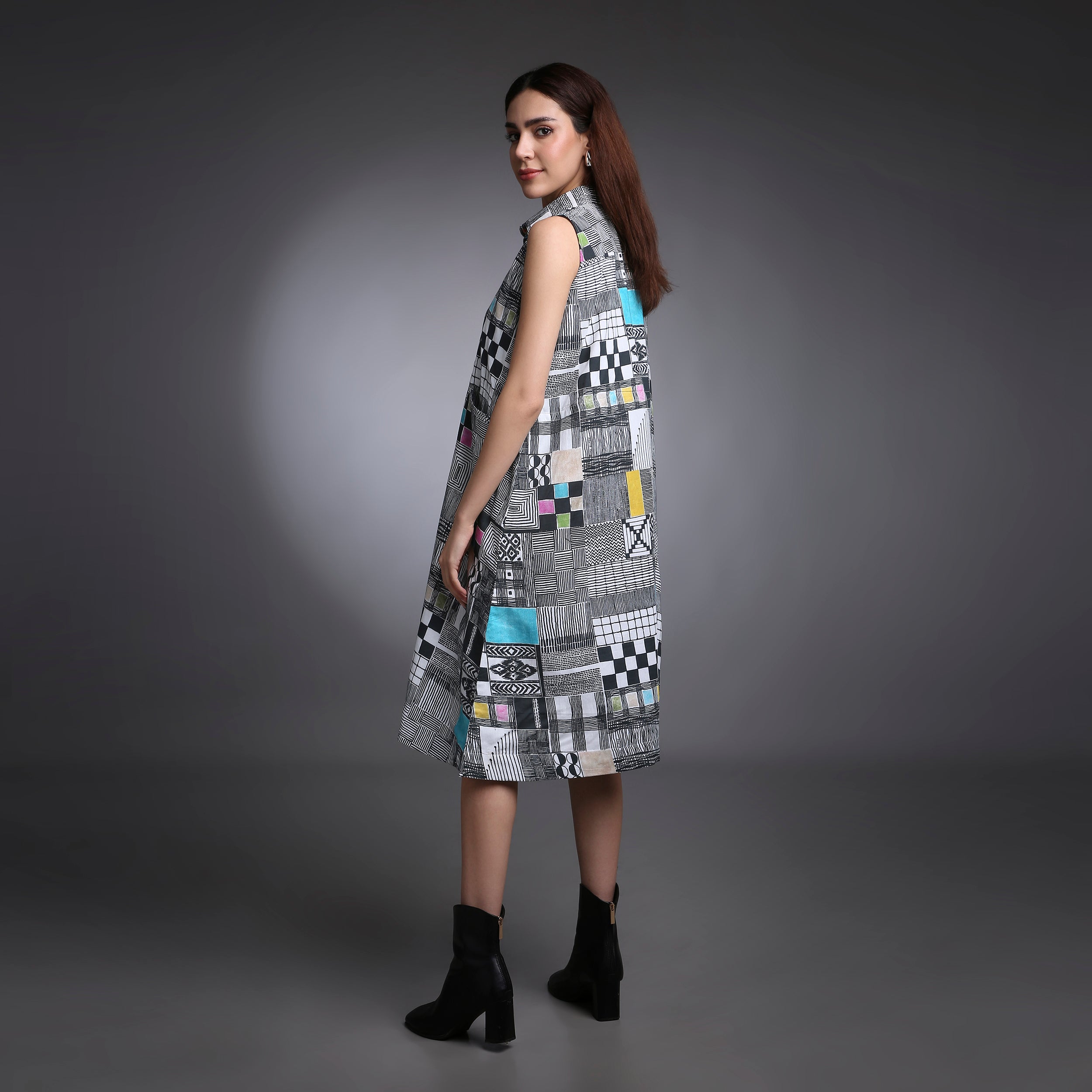 URBAN MUSE |Midi Dress |Digital Printed