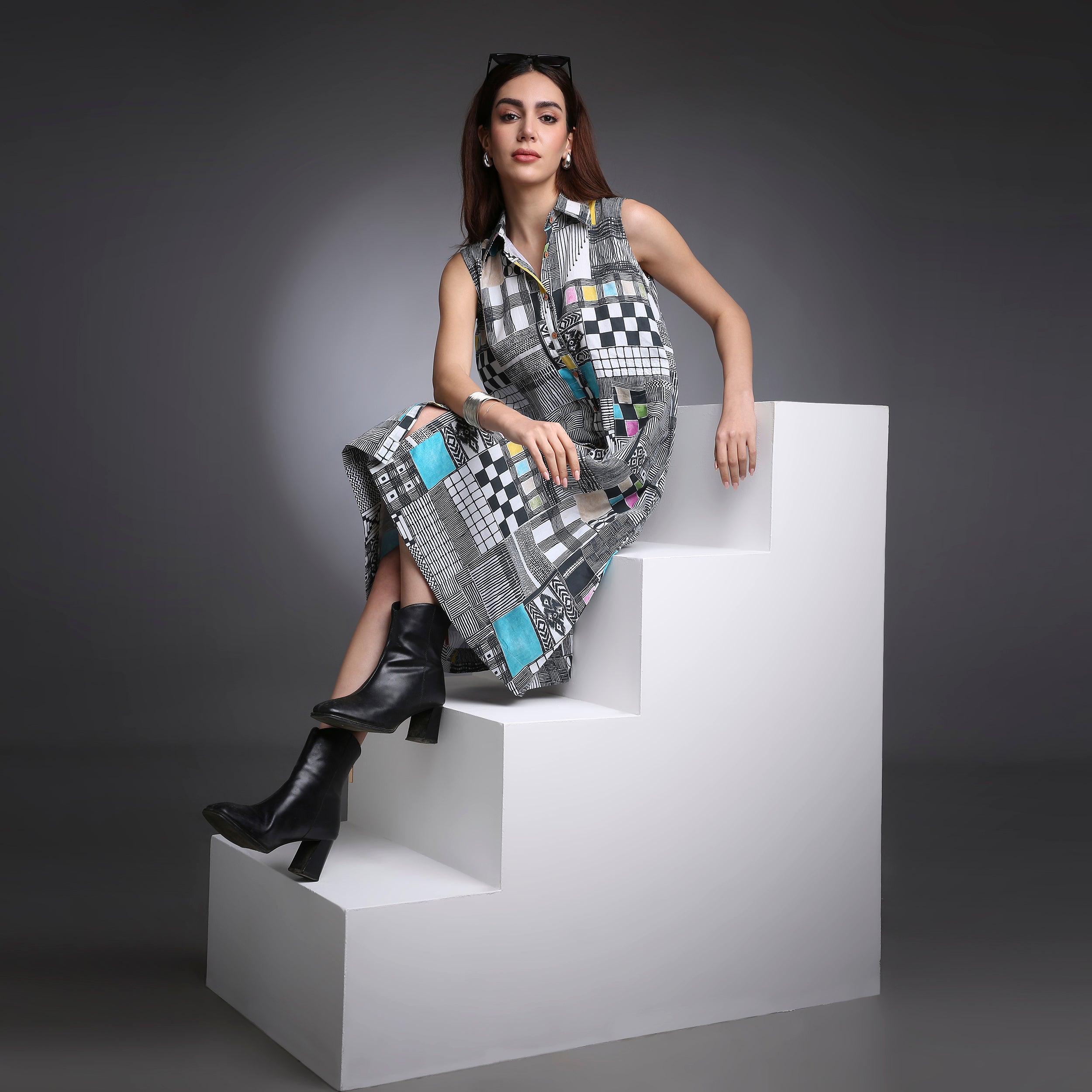 URBAN MUSE |Midi Dress |Digital Printed