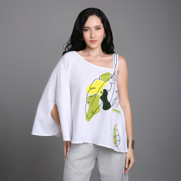 FERN | Women Unique Cut Tunic | Hand Painting