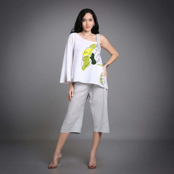 FERN | Women Unique Cut Tunic | Hand Painting