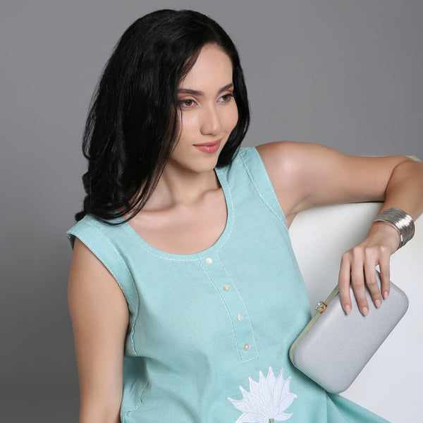 LOTUS MIST | Women Kurti | Hand Painting