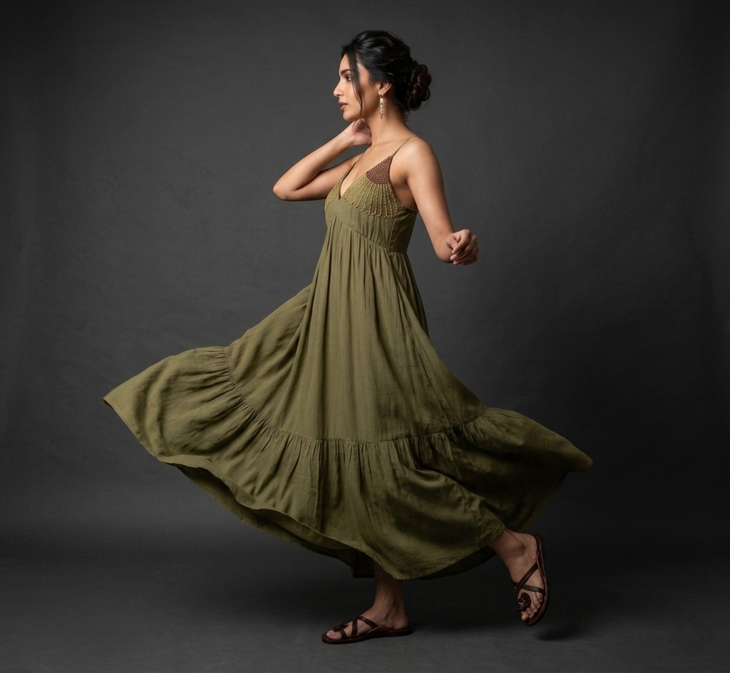 MIRAYA |Single Piece Dress |Hand Thread Work