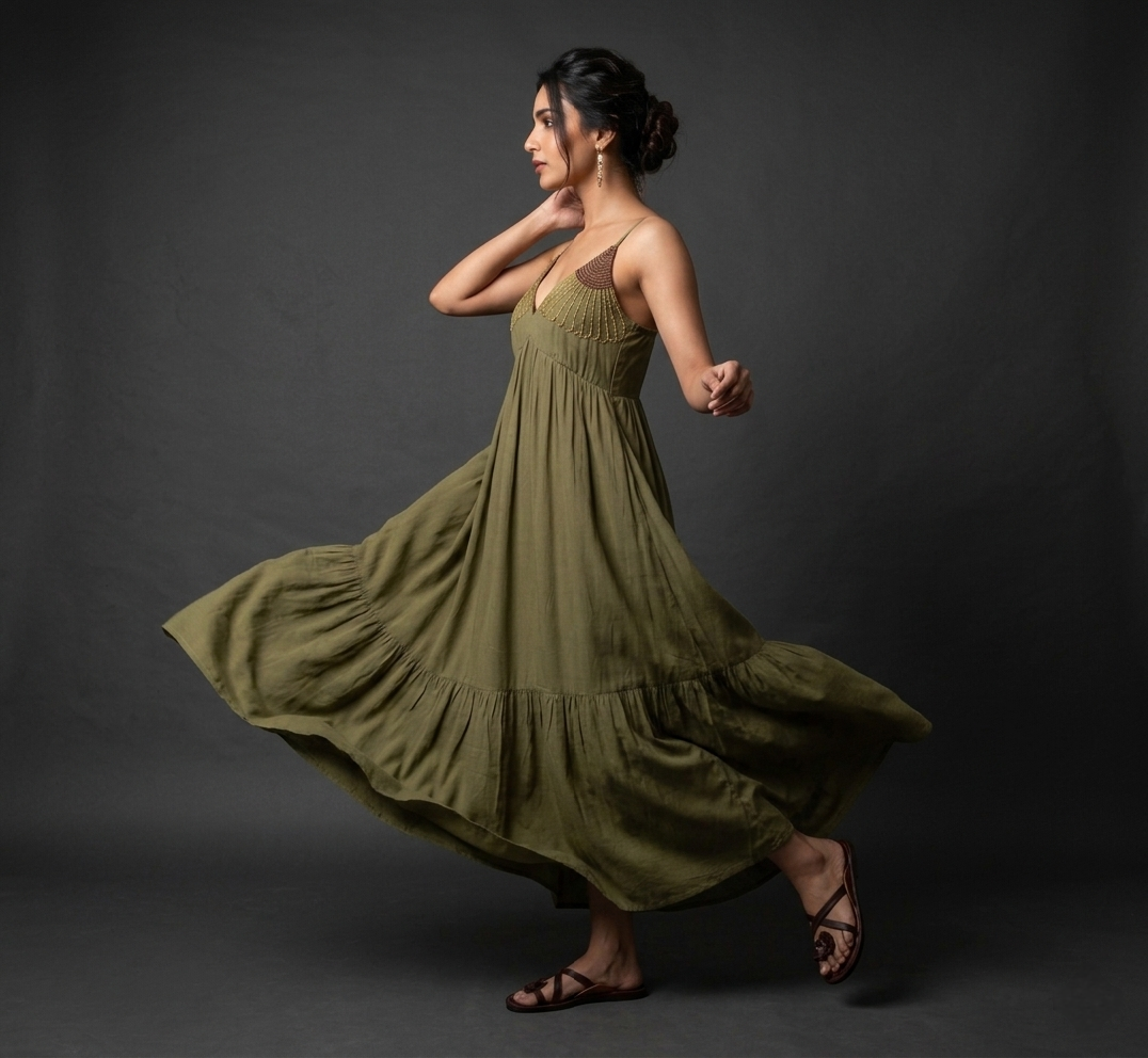 MIRAYA |Single Piece Dress |Hand Thread Work