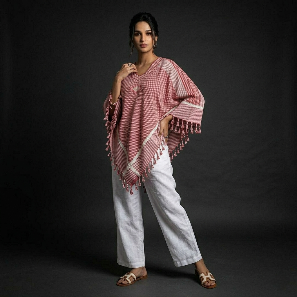 SOLARA |Poncho Tunics |Hand Thread work | Hand Painting