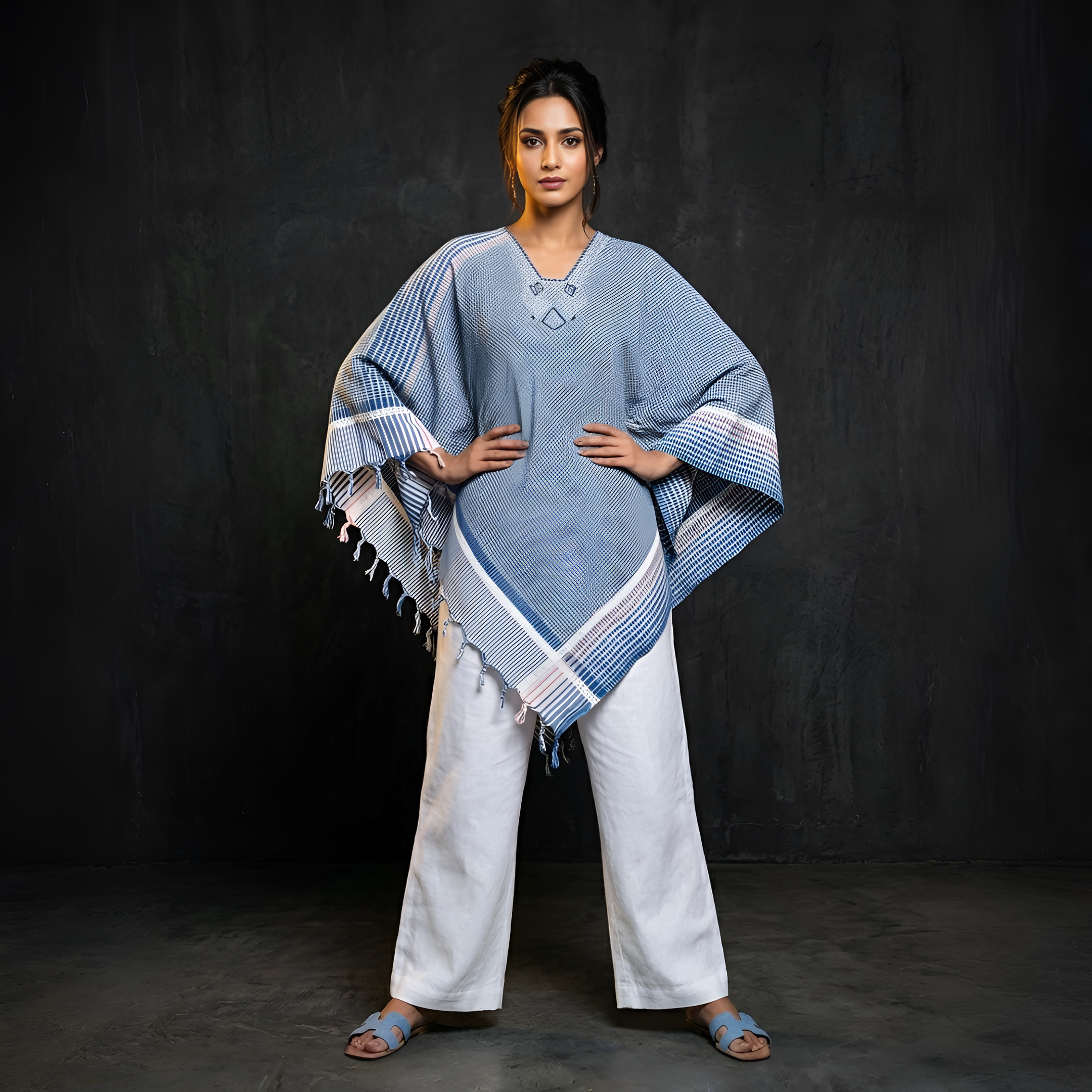 SOLARA |Poncho Tunics |Hand Thread work | Hand Painting