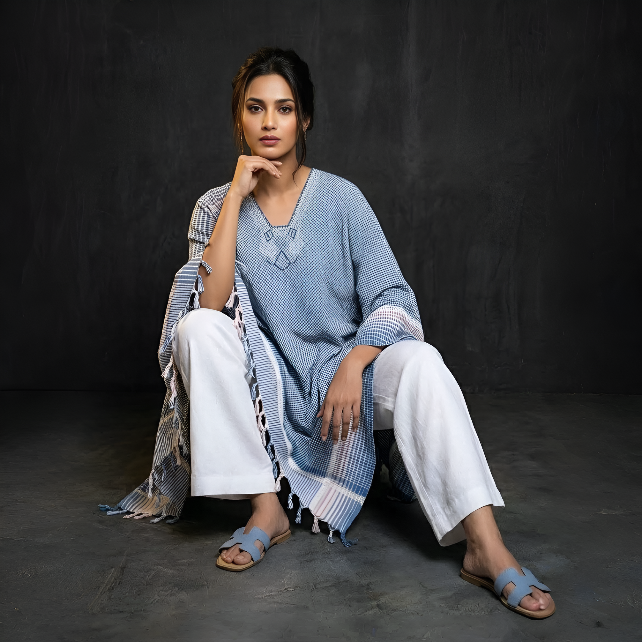 SOLARA |Poncho Tunics |Hand Thread work | Hand Painting