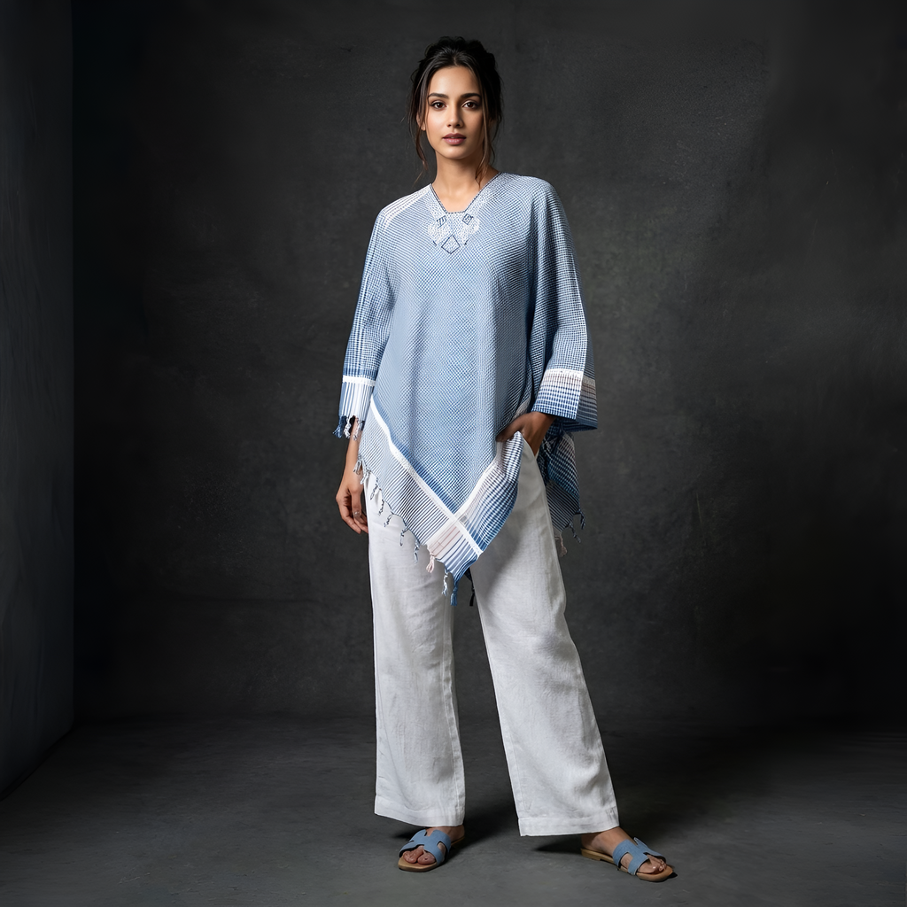 SOLARA |Poncho Tunics |Hand Thread work | Hand Painting