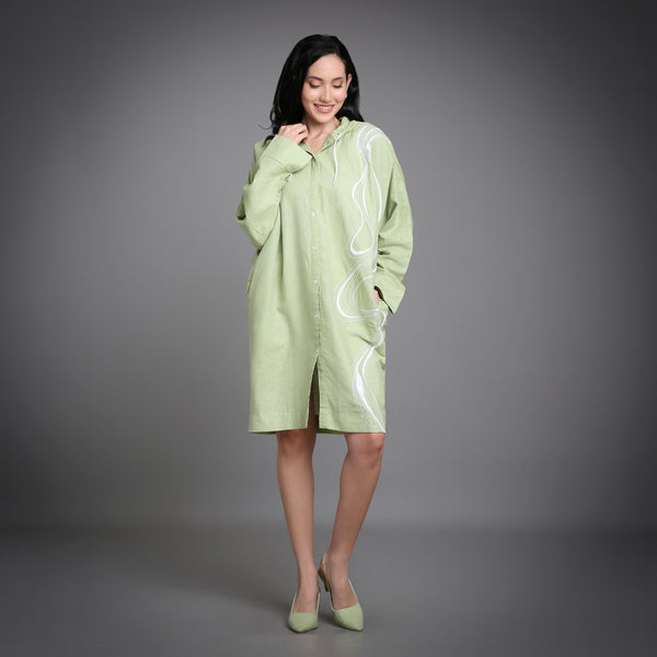 URBAN BREEZE | Hoody  Style Tunic | Hand Painting