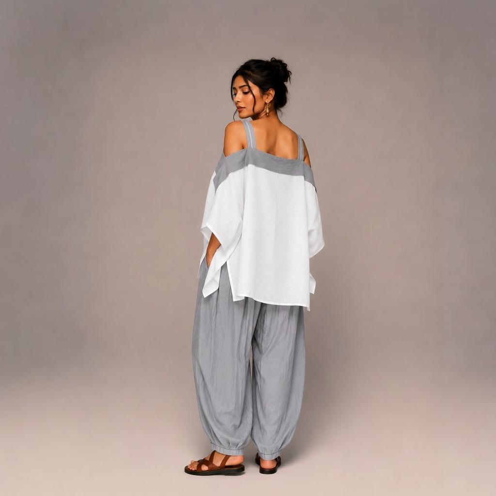 BLOOM | Women’s Co-ord set | Hand Thread work |Hand Painting