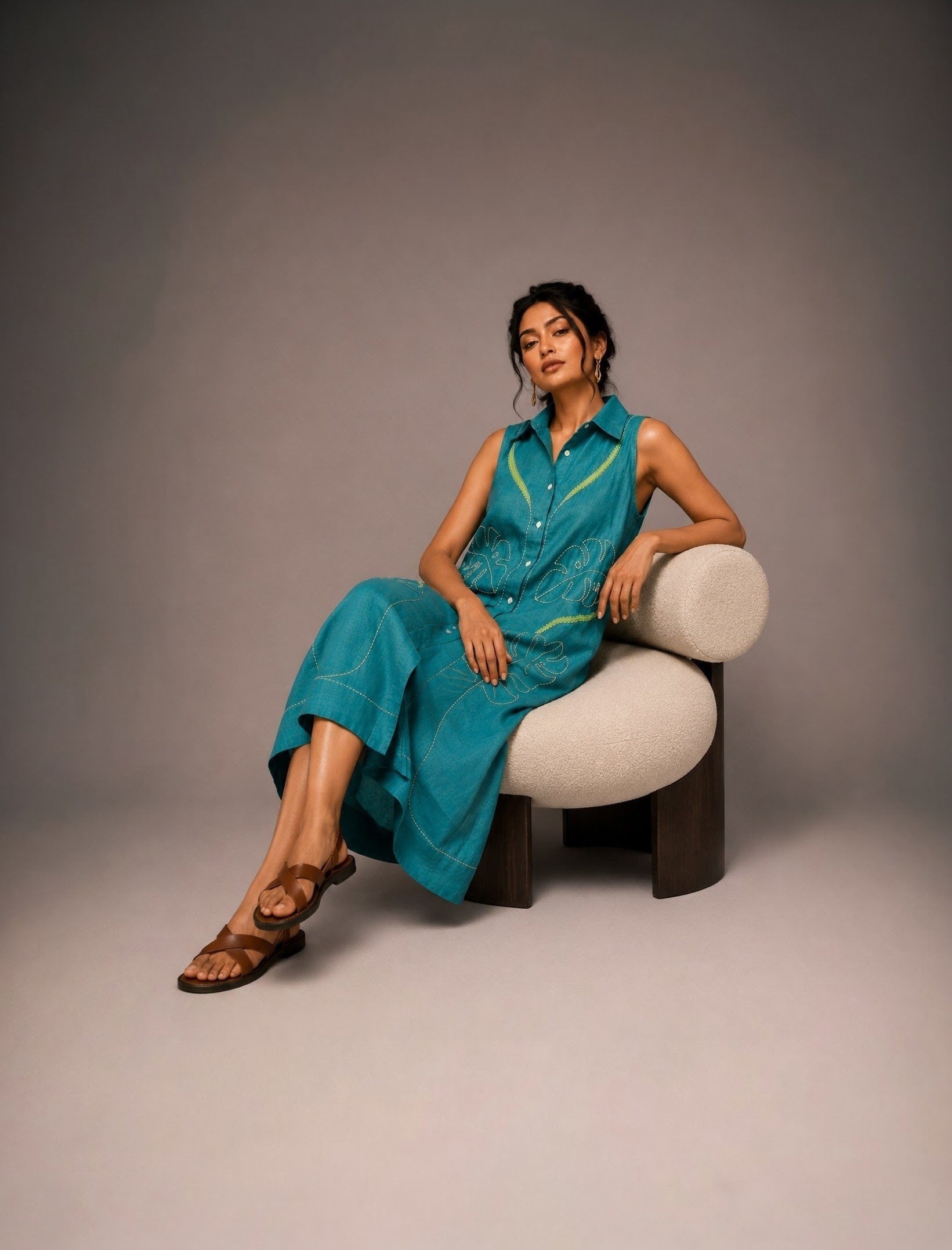VINEA 2.0 |Single Piece Dress | Hand thread work | Hand painting